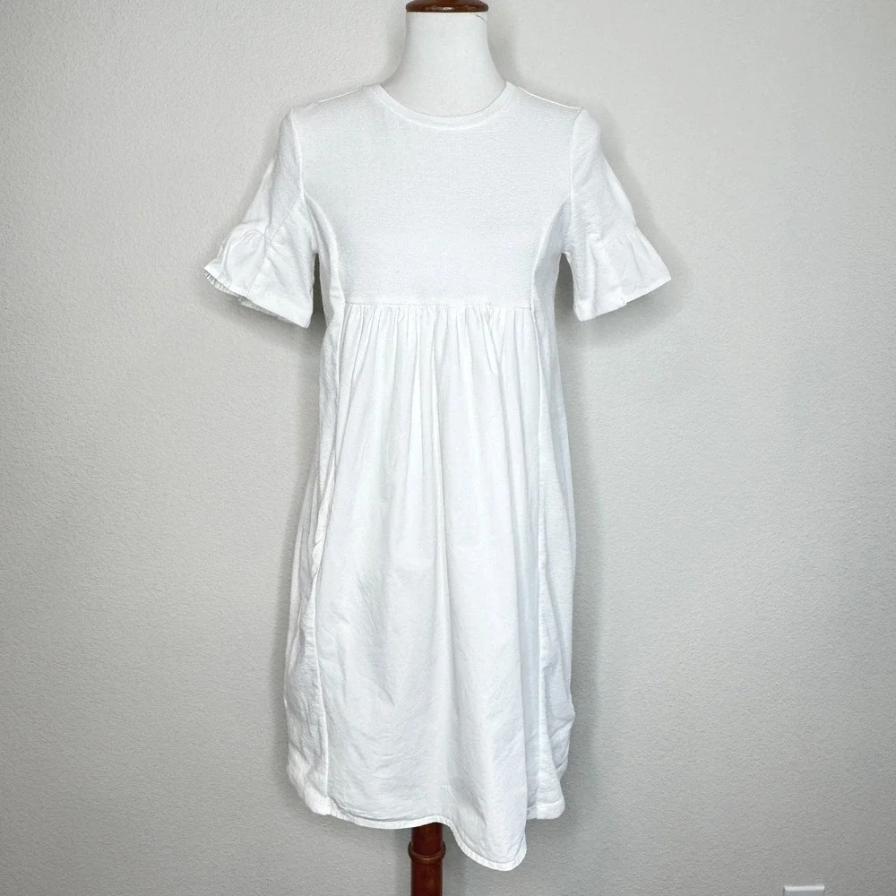 english factory ruffled babydoll mini dress Textured Babydoll Mini Dress English Factory